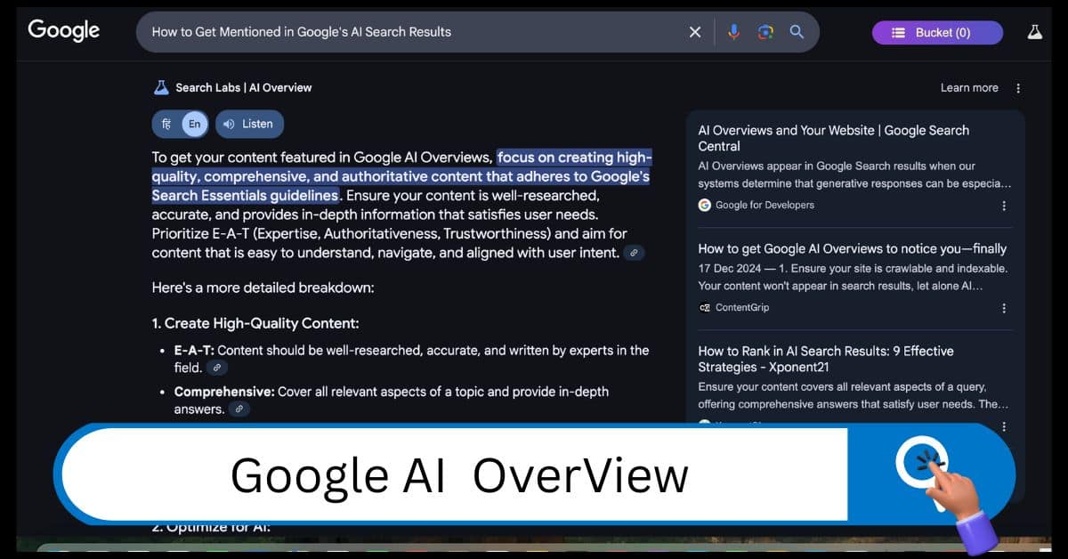 google ai search results